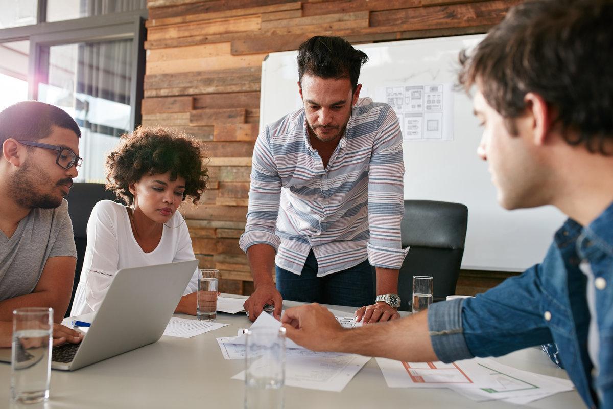 An EazyCity team meeting